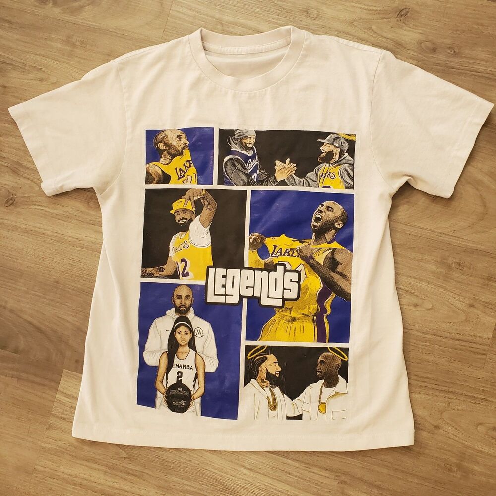 Rare Vintage Legends Mens Sz Med Kobe Bryant Memorial Mamba 2Pac Icons Lakers